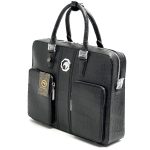 SR портфель крокодил с двумя карманами спереди