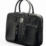 SR портфель крокодил с двумя карманами спереди без плечевого ремня