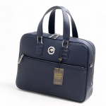 SR портфель синяя кожа того с большим карманом на молнии фурнитура серебро