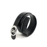 SR ремень крокодил джинсовый съемная пряжка черный