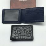 SR визитница крокодил 3 окошка черная