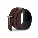 TF двусторонний бордовая замша черная гладкая кожа съемная пряжка