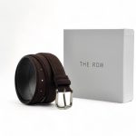 THE ROW ремень коричневая замша серебро