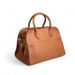 THE ROW сумка гладкая кожа коричневая золото