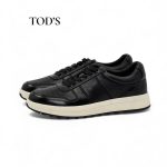 TODS кеды черные на белой подошве