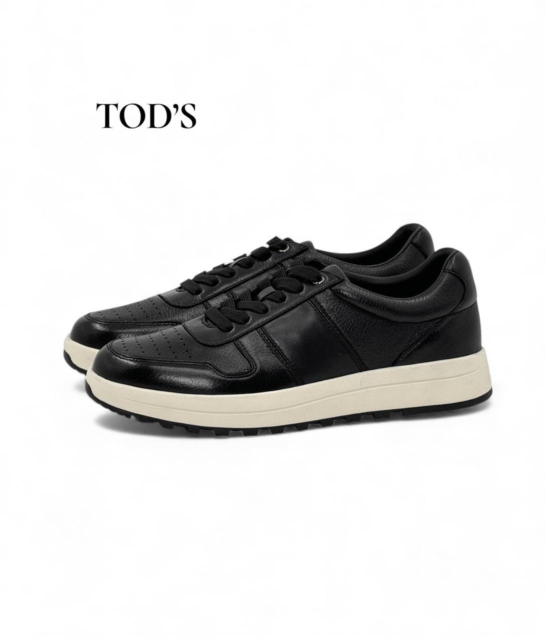tods-kedy-chernye-na-beloj-podoshve.jpg TODS кеды черные на белой подошве — изображение 1