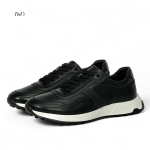 TODS кроссовки черные кожа на белой подошве