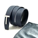 TOM FORD Ремень синий надпись бренда по середине