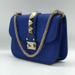 VALENTINO сумка с клапаном гладкая кожа синяя SALE