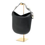 WANG сумка черная гладкая кожа серебро