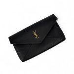 YSL клатч конверт кожа икра черный золото