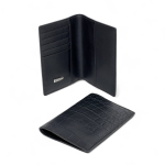 ZILLI обложка черная крокодил серебряный логотип внутри