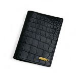 ZILLI обложка черная крокодил золотой логотип