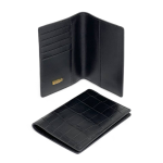 ZILLI обложка черная крокодил золотой логотип внутри