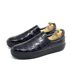 ZILLI слипоны крокодил синие