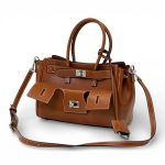 BALENCIAGA сумка Bel Air маленькая гладкая кожа коричневая