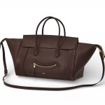 CELINE сумка коричневая кожа на золоте