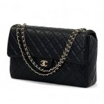 CHANEL сумка 40 см черная кожа икра на золоте