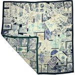 HERMES платок кашемир и шелк белый