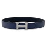 HERMES ремень 32 мм двухсторонний черно-синий сьемная пряжка