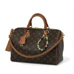LV сумка SPEEDY 30 см коричневая монограмма ручки под страуса