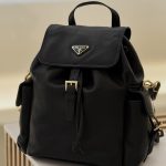 PRADA рюкзак гладкая кожа черный золото