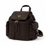 PRADA рюкзак гладкая кожа коричневый золото