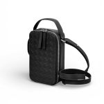 BV мессенджер черная кожа крупное плетение прямоугольный с ручкой