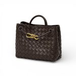 BV сумка Andiamo плетеная крупная клетка коричневая маленькая