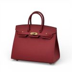 HERMES сумка Birkin 25 см кожа Эпсом красная золото