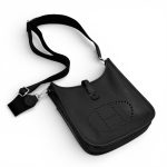 HERMES сумка Evelyne кожа Того 23 см черная серебро