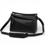 LOEWE Puzzle черная гладкая кожа серебро 28 см