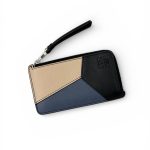 LOEWE визитница на молнии сине-бежевая